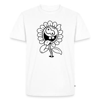 Crazy Flower 1c - T-shirt Premium bio Homme - blanc - Devant - Nico (187cm)