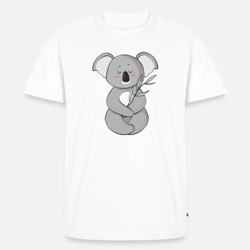 Koala - Männer Premium Bio T-Shirt - Weiß