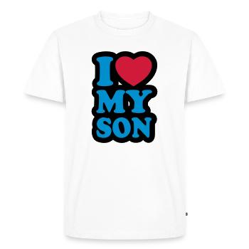 I love my son - Men's Premium Organic T-Shirt - white - Front - Nico (187cm)