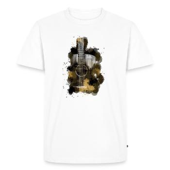 Guitar - Men's Premium Organic T-Shirt - white - Front - Nico (187cm)