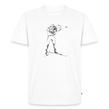 biathlon - T-shirt Premium bio Homme - blanc - Devant - Nico (187cm)