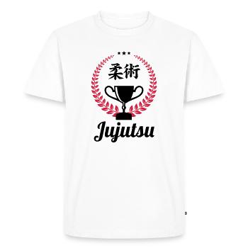 Jiu Jitsu / Jujutsu / Jiujitsu / Art Martial - T-shirt Premium bio Homme - blanc - Devant - Nico (187cm)