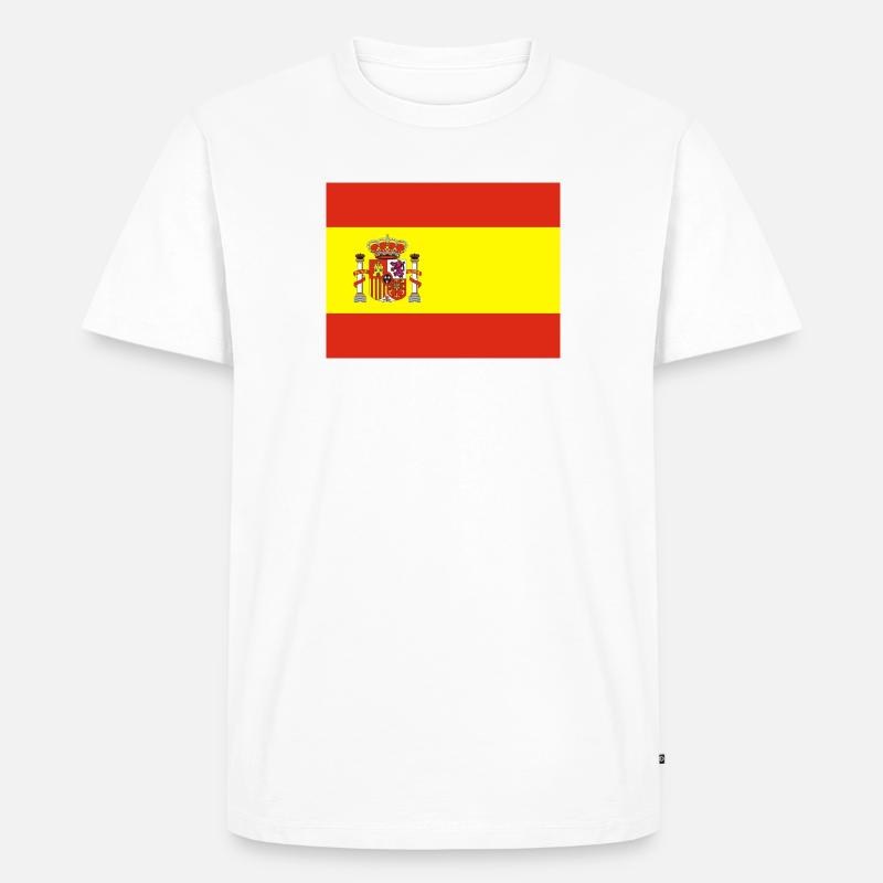 Spanische Flagge - Männer Premium Bio T-Shirt - Weiß