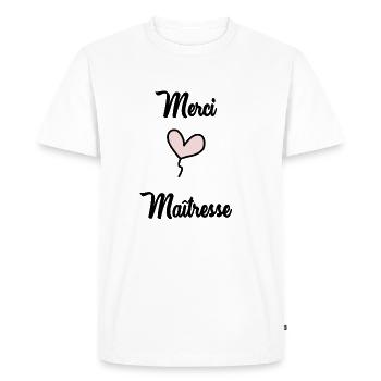 MISTRESS - Men's Premium Organic T-Shirt - white - Front - Nico (187cm)