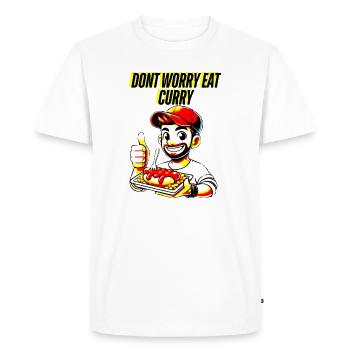 L’amour du curry et tout ira bien - T-shirt Premium bio Homme - blanc - Devant - Nico (187cm)