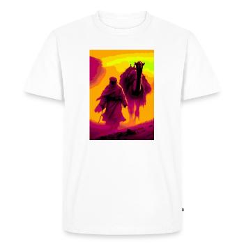 Bédouin dans le Désert - T-shirt Premium bio Homme - blanc - Devant - Nico (187cm)