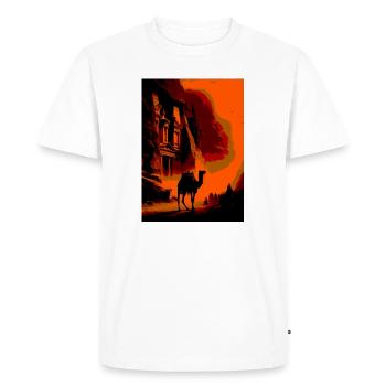 Pétra Chameau - T-shirt Premium bio Homme - blanc - Devant - Nico (187cm)
