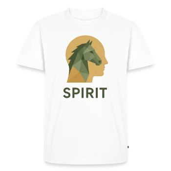 Cheval – - T-shirt Premium bio Homme - blanc - Devant - Nico (187cm)