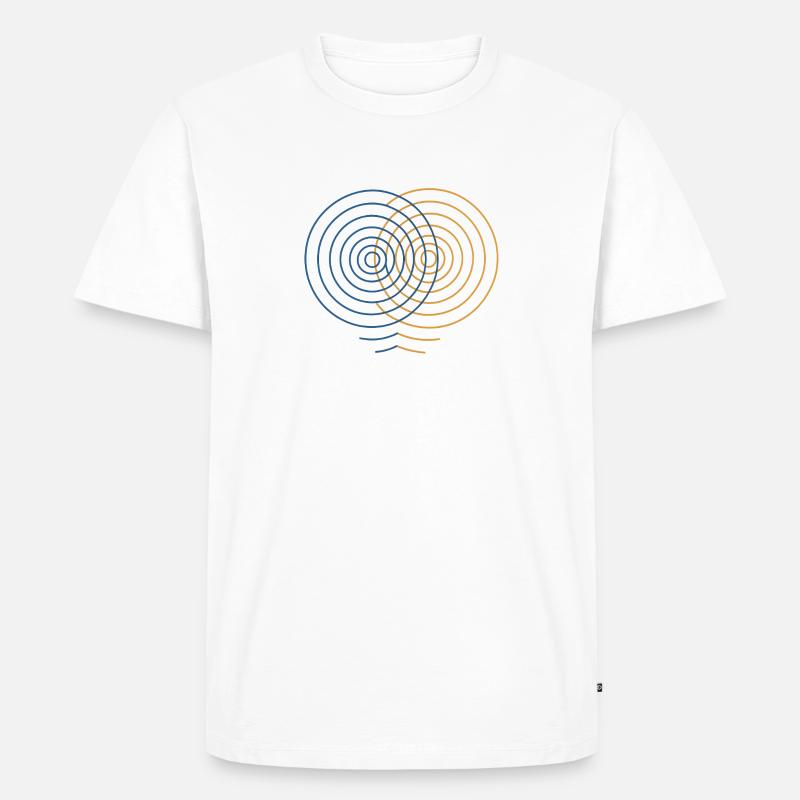 Concentric Interference – Physik Design - Männer Premium Bio T-Shirt - Weiß
