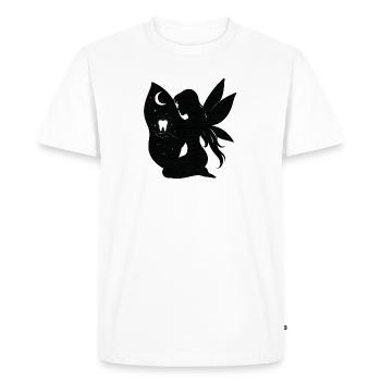 Silhouette de fée nocturne au clair de lune - T-shirt Premium bio Homme - blanc - Devant - Nico (187cm)