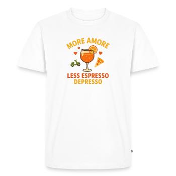 La joie de vivre dans le design des boissons - T-shirt Premium bio Homme - blanc - Devant - Nico (187cm)