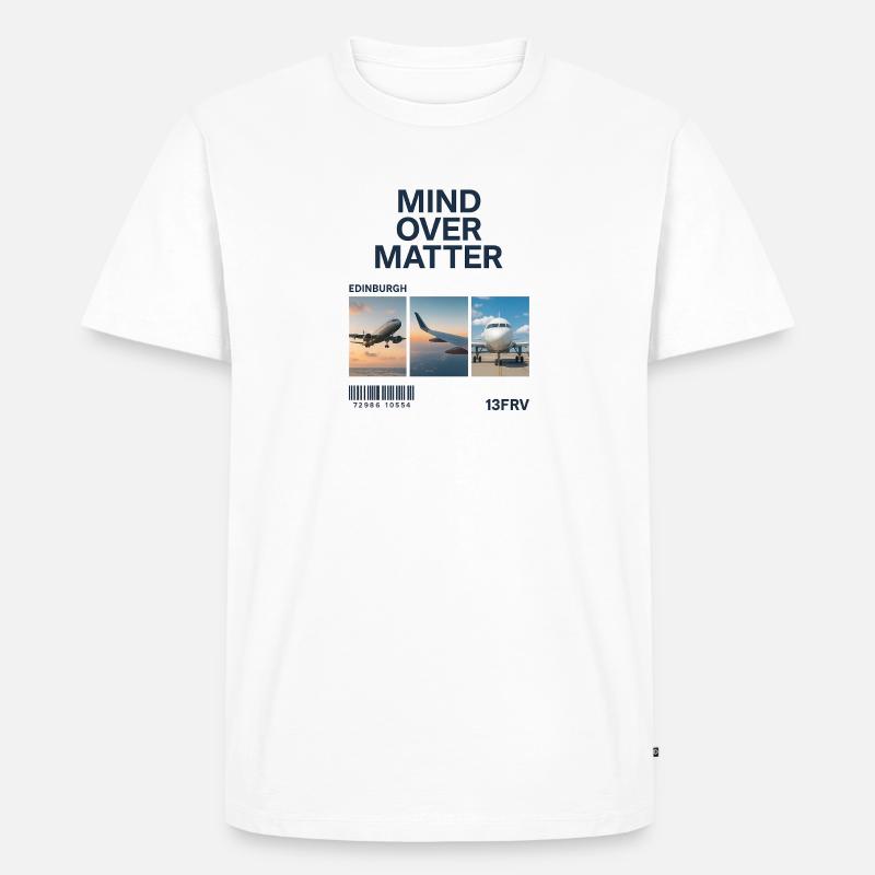 Mind Over Matter: Edinburgh Triptychon - Männer Premium Bio T-Shirt - Weiß
