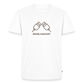 Déjà connecté - T-shirt Premium bio Homme - blanc - Devant - Nico (187cm)