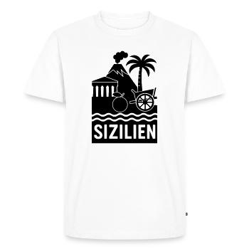 Silhouette Sicile - T-shirt Premium bio Homme - blanc - Devant - Nico (187cm)