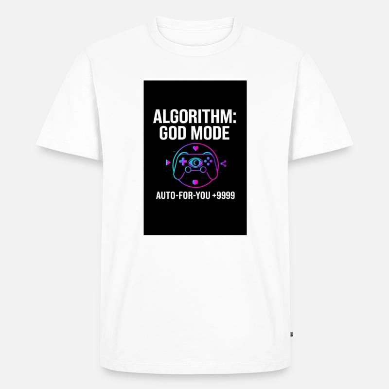Algorithm God Mode - Men's Premium Organic T-Shirt - white