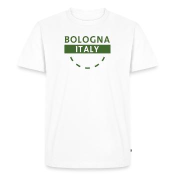 Bologna Italy Green Emblem - Men's Premium Organic T-Shirt - white - Front - Nico (187cm)