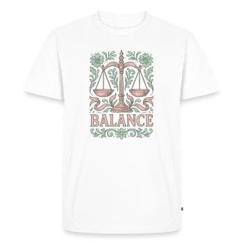 Signe astrologique balance - T-shirt Premium bio Homme - blanc - Devant - Nico (187cm)