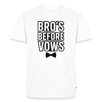 Bro’s before vows - Chemise d’enterrement de vie de garçon pour homme - T-shirt Premium bio Homme - blanc - Devant - Nico (187cm)