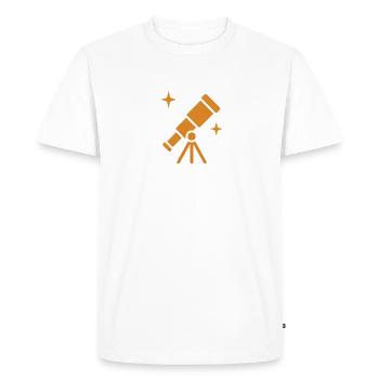 Telescope - Men's Premium Organic T-Shirt - white - Front - Nico (187cm)