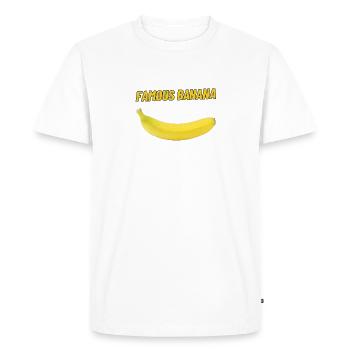 Banane célèbre - T-shirt Premium bio Homme - blanc - Devant - Nico (187cm)