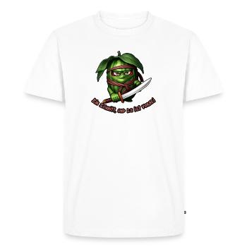 Watermelon Ninja with Sword - Men's Premium Organic T-Shirt - white - Front - Nico (187cm)