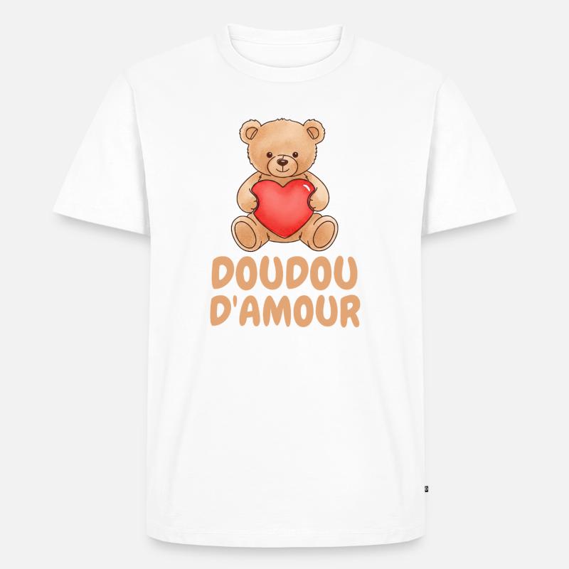 Liebesdecken-Humor süßes Geschenk - Männer Premium Bio T-Shirt - Weiß
