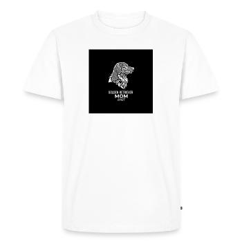 Tee Maman Golden Retriever Dessin - T-shirt Premium bio Homme - blanc - Devant - Nico (187cm)