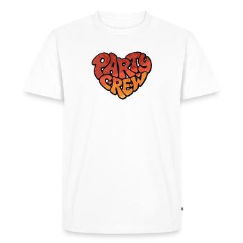 Party Crew Heart - Men's Premium Organic T-Shirt - white - Front - Nico (187cm)