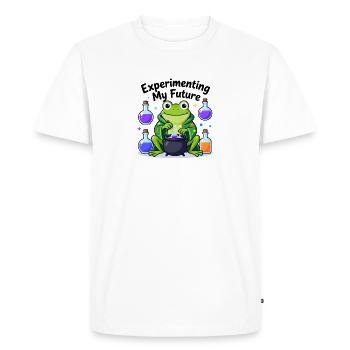 Expérimenter mon futur t-shirt grenouille mignonne Science Te - T-shirt Premium bio Homme - blanc - Devant - Nico (187cm)