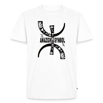 Amazigh Symbol Minimaliste Tifinagh Design. - T-shirt Premium bio Homme - blanc - Devant - Nico (187cm)