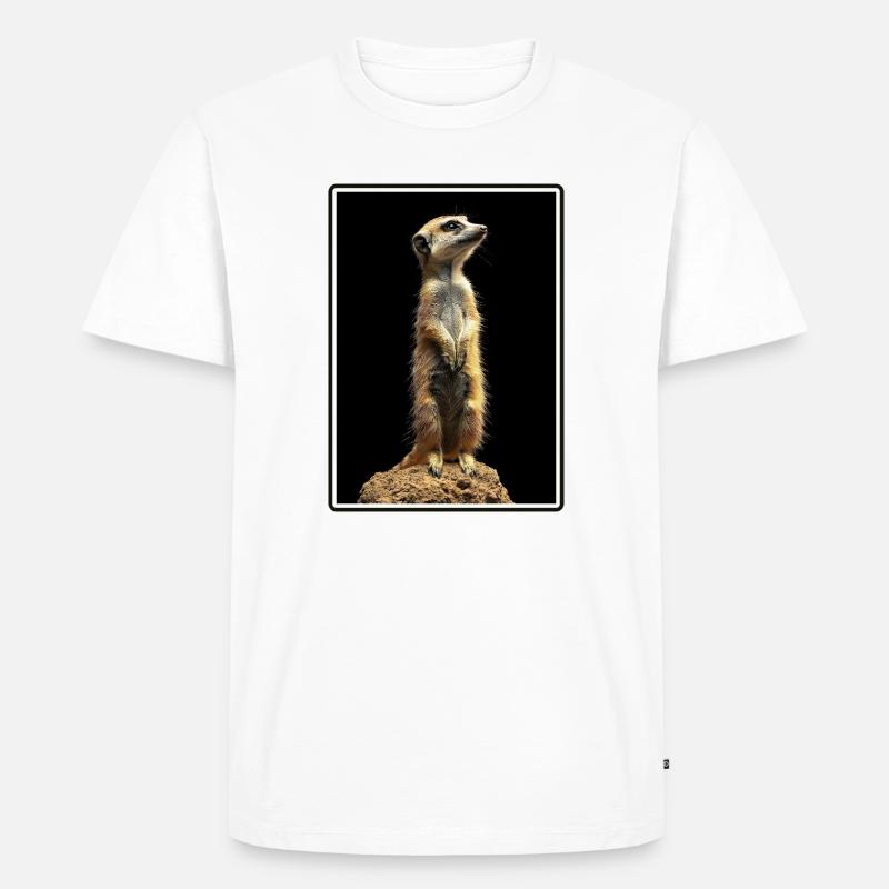 Suricate Erdmännchen - T-shirt Premium bio Homme - blanc