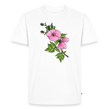 Fleur - T-shirt Premium bio Homme - blanc - Devant - Nico (187cm)