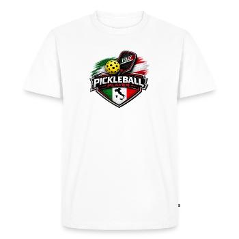 Pickleball ITALY - Men's Premium Organic T-Shirt - white - Front - Nico (187cm)