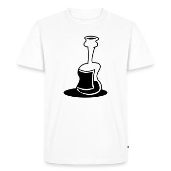 bouteille - T-shirt Premium bio Homme - blanc - Devant - Nico (187cm)