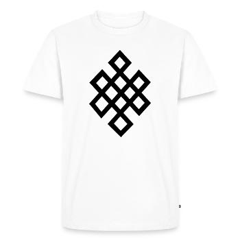 Tibet Symbole Chance - T-shirt Premium bio Homme - blanc - Devant - Nico (187cm)