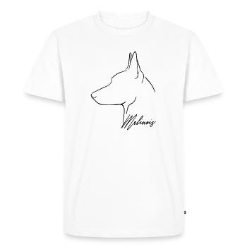 Belgian MALINOIS Chien chien Wilsigns - T-shirt Premium bio Homme - blanc - Devant - Nico (187cm)