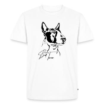 BULL TERRIER Chiens Portrait Chien Wilsigns - T-shirt Premium bio Homme - blanc - Devant - Nico (187cm)