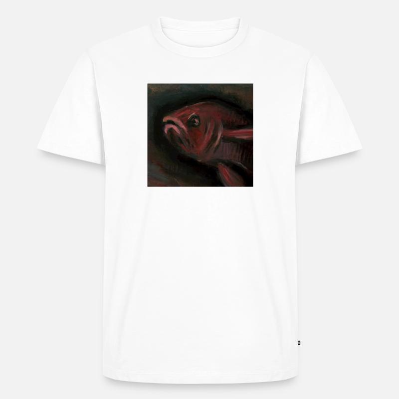 Fisch - Männer Premium Bio T-Shirt - Weiß