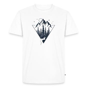 Explorez le would and climb - T-shirt Premium bio Homme - blanc - Devant - Nico (187cm)