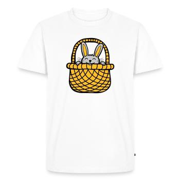 Peaux de lapin de Pâques - T-shirt Premium bio Homme - blanc - Devant - Nico (187cm)