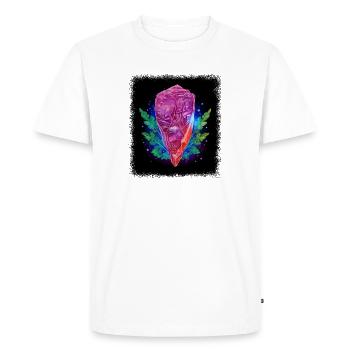 bière noël cadeau idée poitrine de bœuf noir - T-shirt Premium bio Homme - blanc - Devant - Nico (187cm)
