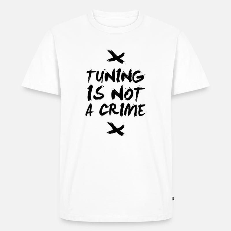 Tuning is not a crime - Männer Premium Bio T-Shirt - Weiß