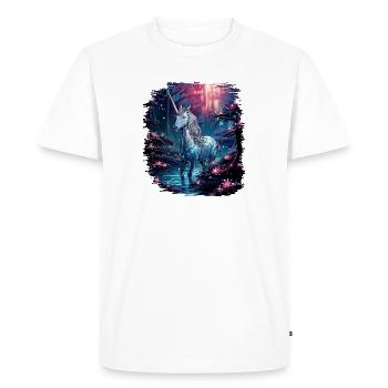 bday funky coeur hippie cadeau dictons anniversaire - T-shirt Premium bio Homme - blanc - Devant - Nico (187cm)