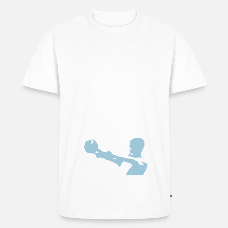 Kugelhantel Action - Männer Premium Bio T-Shirt - Weiß