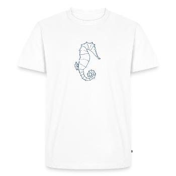 Créatures de la mer sous-marine "SEEPFERD" SHIRT - T-shirt Premium bio Homme - blanc - Devant - Nico (187cm)