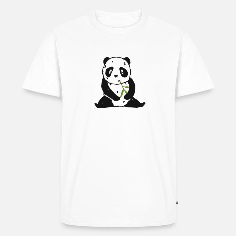Panda - Männer Premium Bio T-Shirt - Weiß