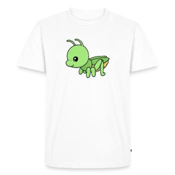 Small grasshopper - Men's Premium Organic T-Shirt - white - Front - Nico (187cm)