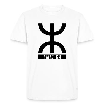Amazigh - T-shirt Premium bio Homme - blanc - Devant - Nico (187cm)