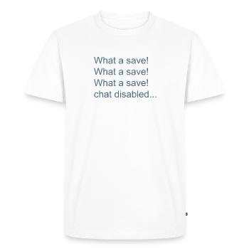 Quel sauver! - T-shirt Premium bio Homme - blanc - Devant - Nico (187cm)