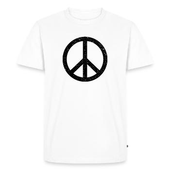 peace - T-shirt Premium bio Homme - blanc - Devant - Nico (187cm)